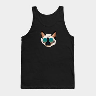 Cool Siamese Cat Tank Top